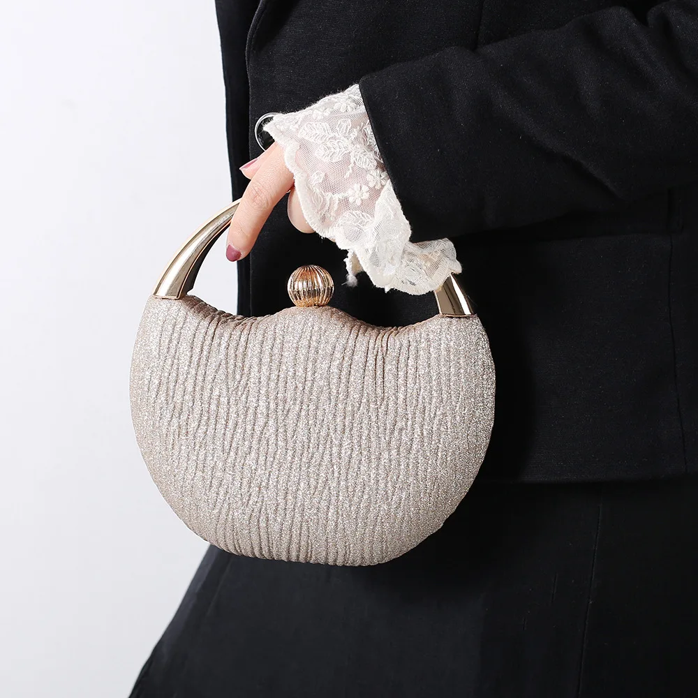 Wedding Clutch Bag Luxury Handbags For Women Elegant Round Shoulder Bag Female Small Party Evening Clutch Bag Purse Sac A Main