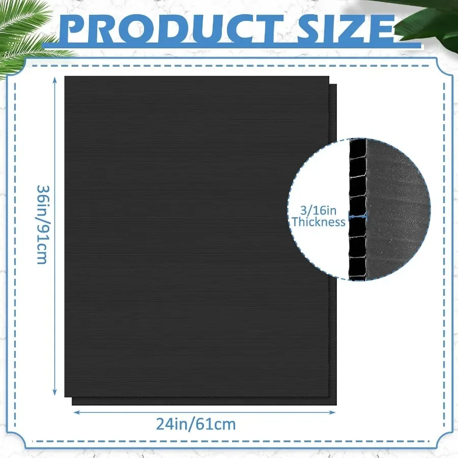 3 pezzi 24 x 36 pollici foglio di plastica ondulata cartello corrugato spessore 4 mm fogli di bordo bianco impermeabili ideali per garage