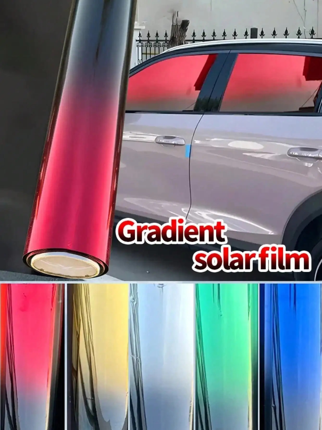 

Универсальная градиентная пленка для автомобильных окон 50×100 см, защита от УФ-излучения, наклейка для конфиденциальности