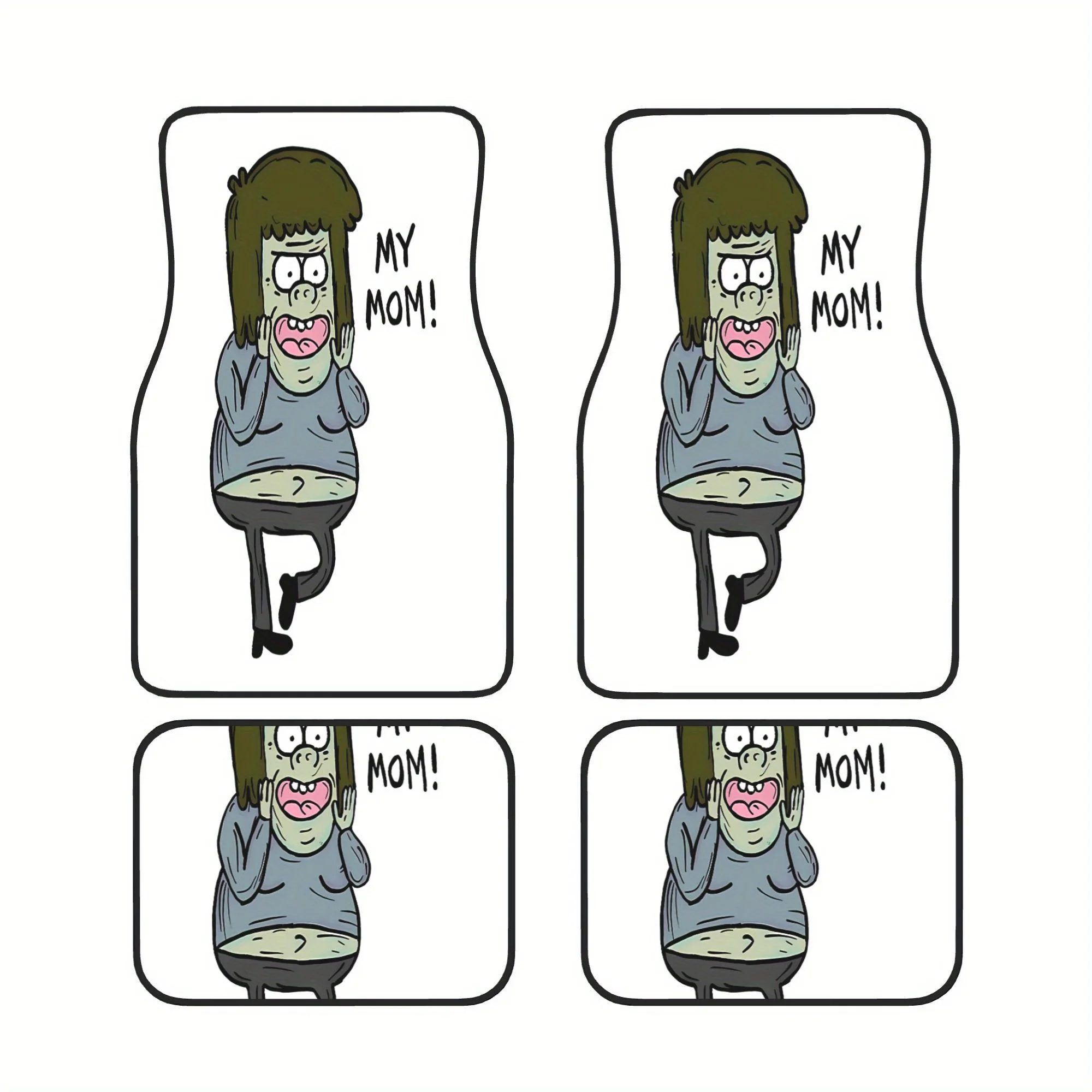 Regular Show Muscle For Man My Mom! Regular Show For SamSung Phone Case Complete Four Piece Car Mat Set Perfect For Enhancing Yo