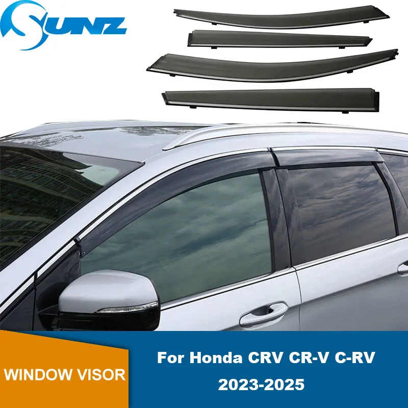 

Car Side Window Wind Deflectors Vent Visors Exterior Sun Wind Rain Shield For Honda CRV CR-V C-RV 2023 2024 2025