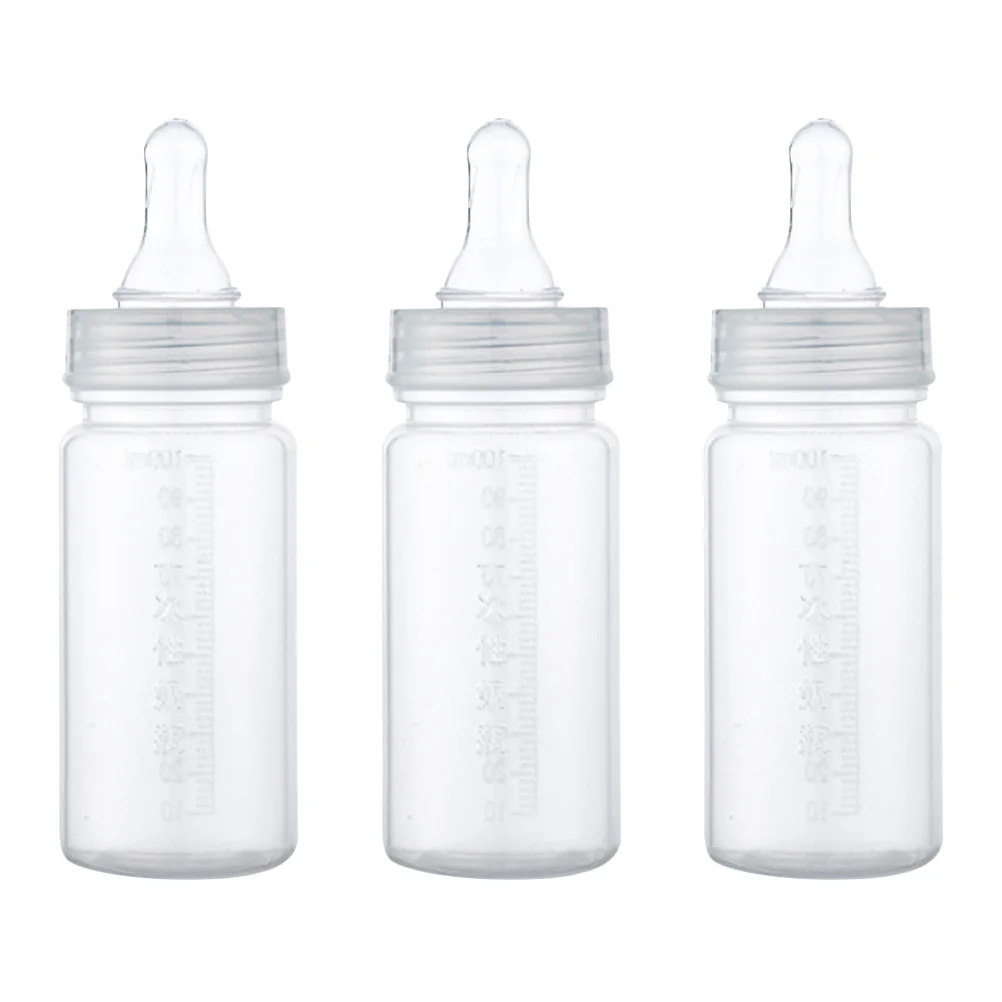 

3 Pcs Disposable Feeding Bottle Baby Feeder Infants Bottles Once-off Newborn Plastic Milk Supplies
