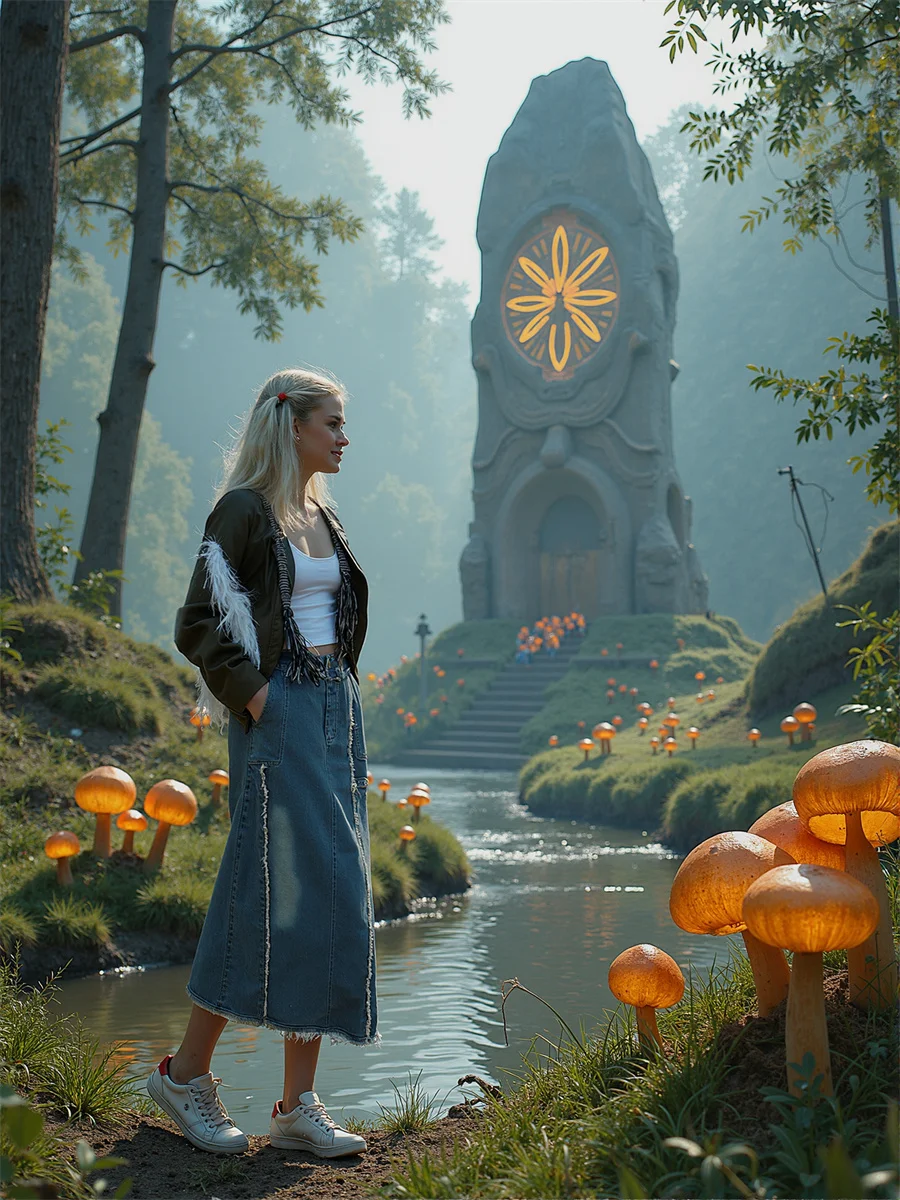 足首までの長さのデニムスカート女性シャーリングパッチワークレースアップフェミニン芸術的ディテールモダンシックティアード快適な甘いアップリケ