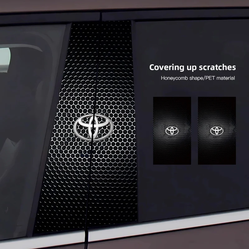 Автомобильная эмблема, центральная стойка, наклейка, декоративные наклейки на дверь автомобиля для Toyota Gazoo Racing TRD Corolla Yaris Chr Auris Rav4 Prius