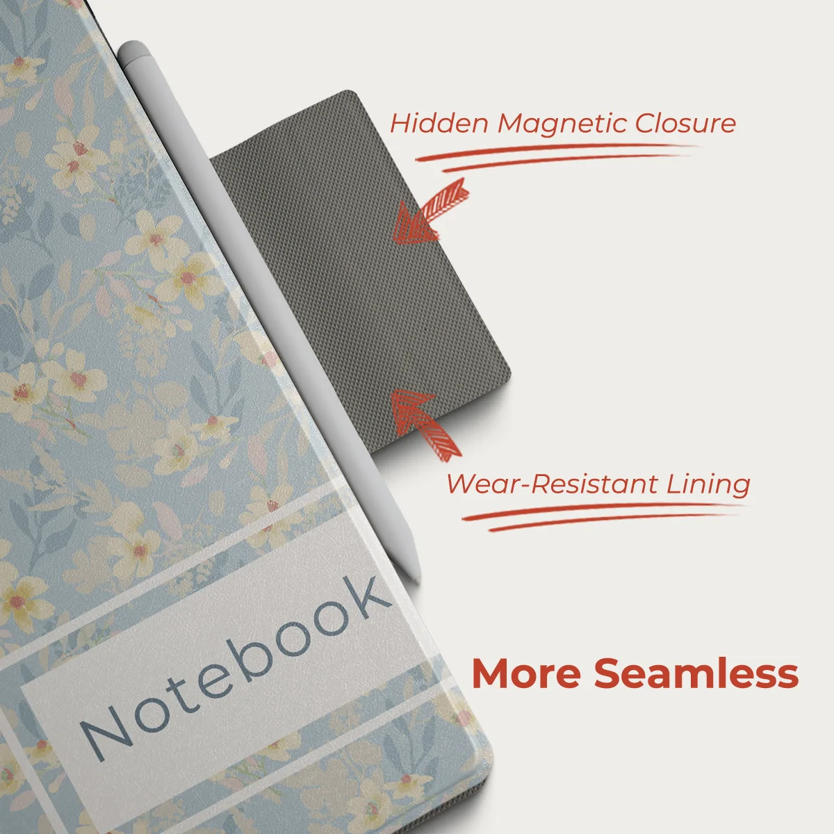twosheep Floral Notebook Magnetic Case suit for Kindle Scribe 11 Inch 2025 Scribe Colorsoft Auto Wake Pen Holder Stand Folio Sma