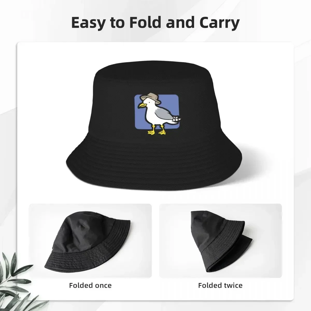 Seagull With Bucket Hats Panama Hat Children Bob Hats Cool Fisherman Hats Summer Beach Fishing Unisex Caps