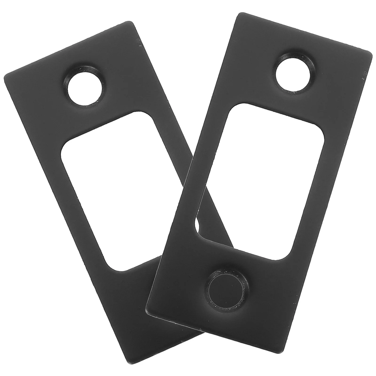 2pcs Stainless Steel Deadbolt Strike Plate Replacement Door Hole Filler Cover For Door Lock Reinforcement Security Upgrade Kit