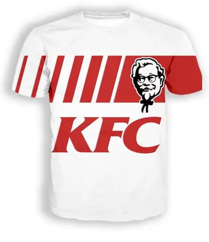 Neue Mode Männer/Frauen KFC Muster 3D Print Kurzarm T-Shirt Casual Hip Hop Sommer T Shirt Tops