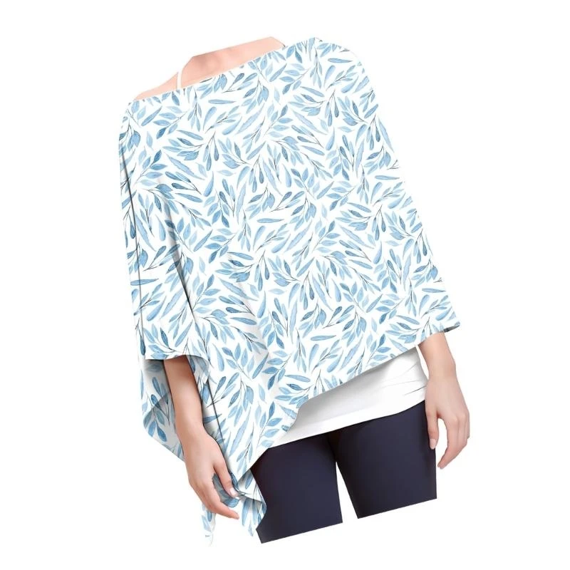 Funda lactancia J15U, delantal privacidad para alimentación bebé, funda para cochecito con patrón impreso