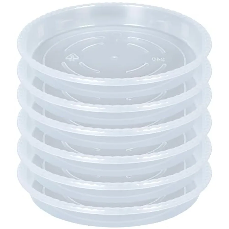 

Plant Saucer 6 Pack of 12 inch Clear Plastic Flower Plant Pot Saucer Heavy Duty Plant Drip Trays Saucers for Indoor Plant Water