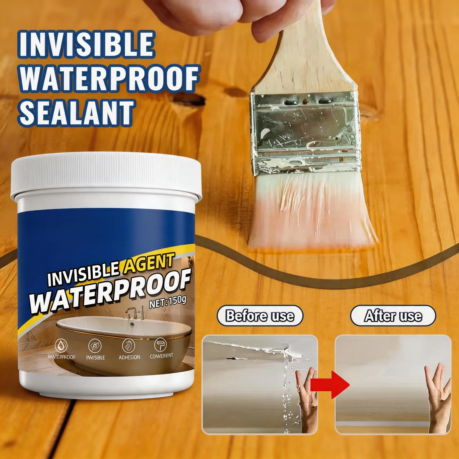 Transparent Repair Adhesive Super Invisible Transparent Waterproof Sealant for Wood Metal Ceramic Crystal Clear Sealing Glue