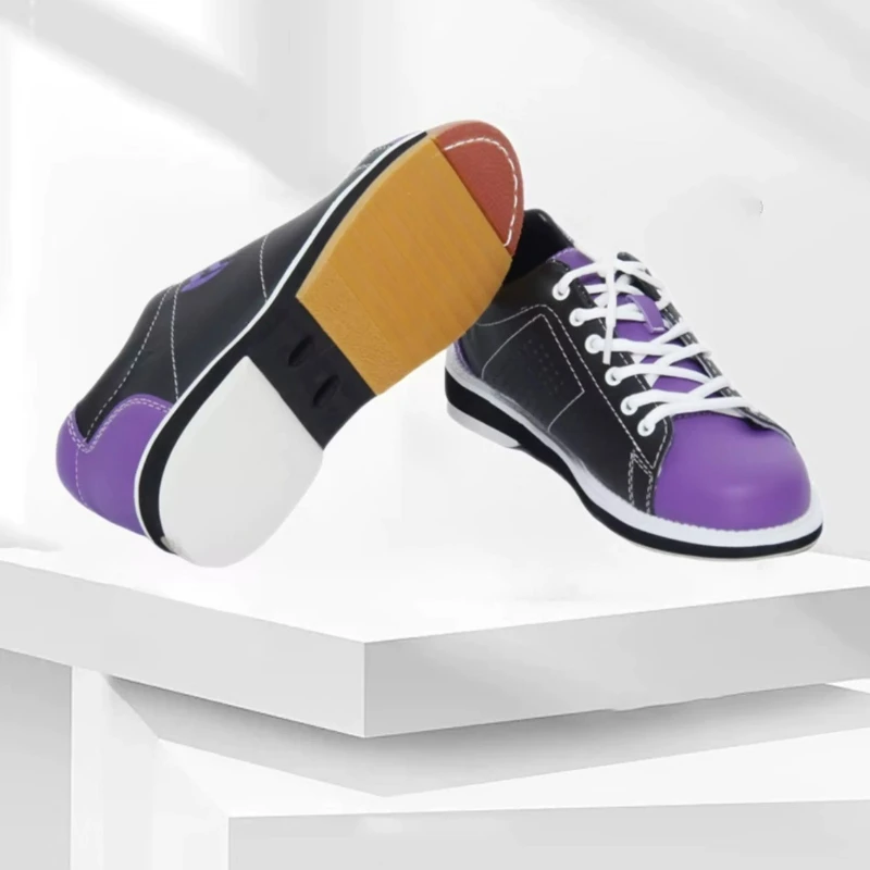 

2025 New Bowling Shoes Couples Brand Designer Indoor Sports Shoe Comfortable Unisex Bowling Gym Training Shoe Leather