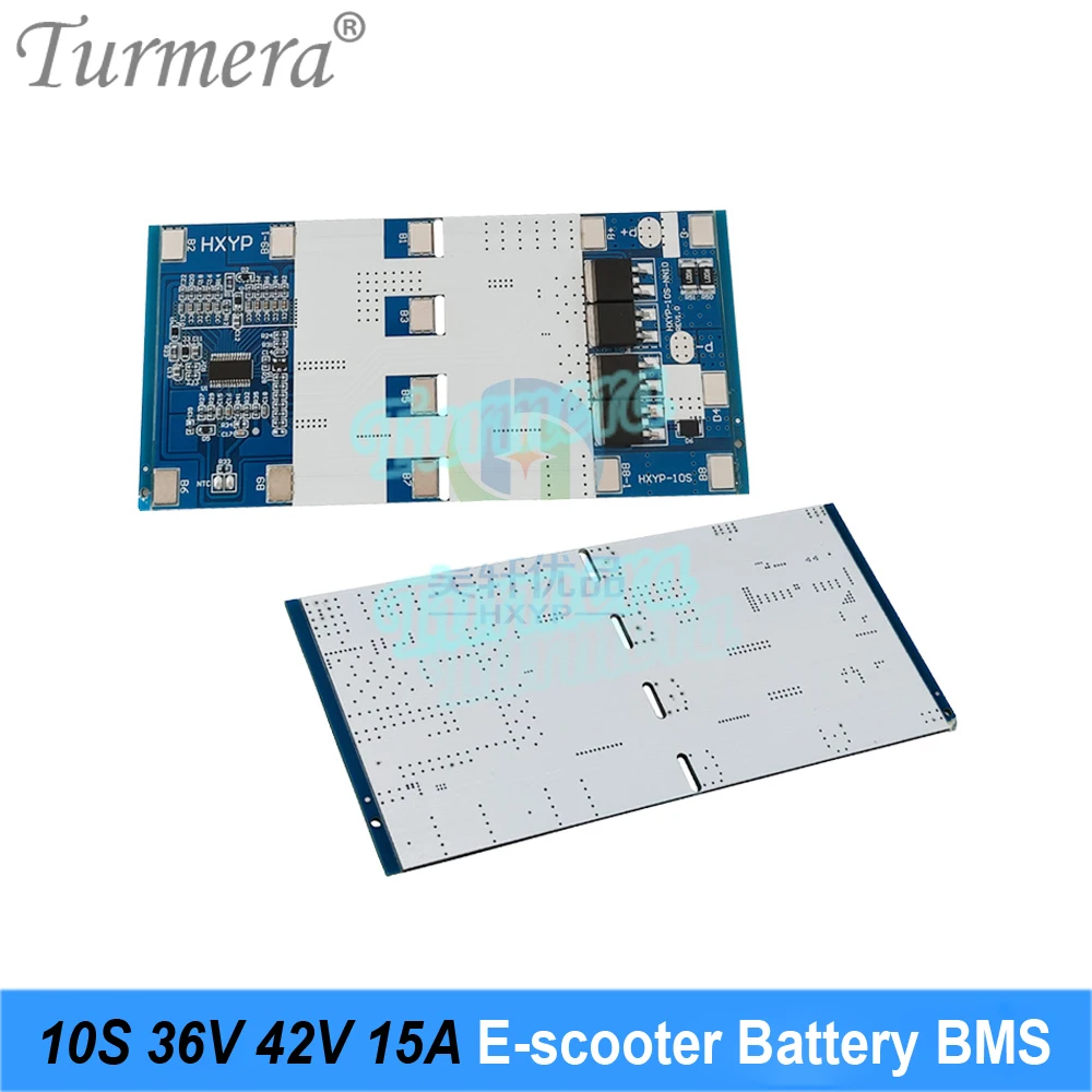 Turmera 10S 15A Bms 36V 42V Lithium Batterij Protected Board Met 100K Ptc Voor 18650 21700 elektrische Fiets Of E-Scooter Batterij Gebruik