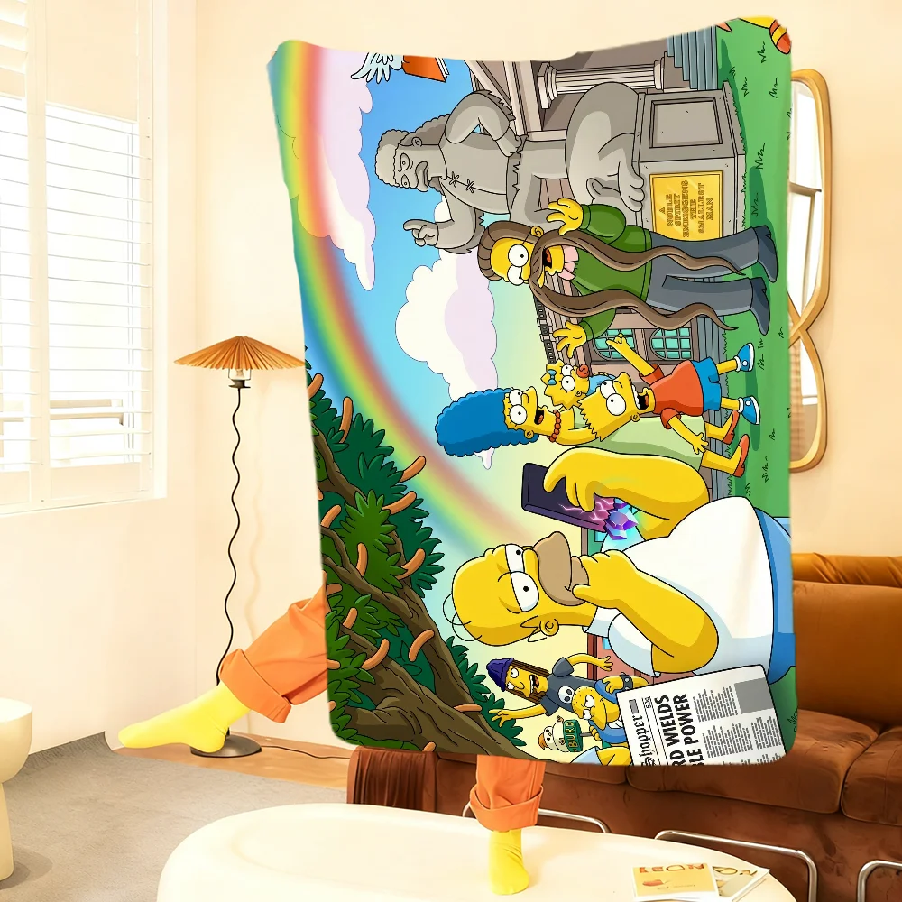 S-SimpsonS-s cute funny Blanket Throw Super Cosy Plush Living Room Sofa Couch Childish Birthday Gifts