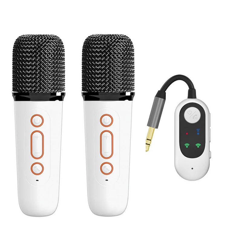 

Voice Change Wireless Karaoke Microphone with 3.5mm Bluetooth Device Speaker Connector- Portable Singing Machine for Cars/Homes