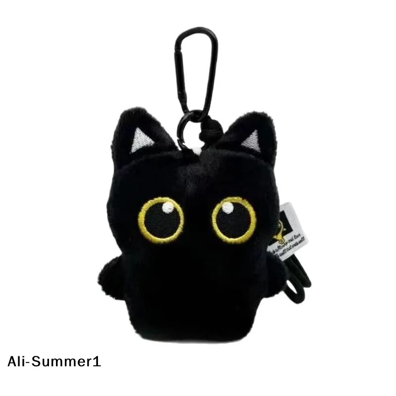 

Милый черный плюшевый котик-брелок, маленький кулон, мультяшный котенок, мягкая игрушка-животное, украшение для сумки/рюкзака, подарок на день рождения для мальчика/девочки