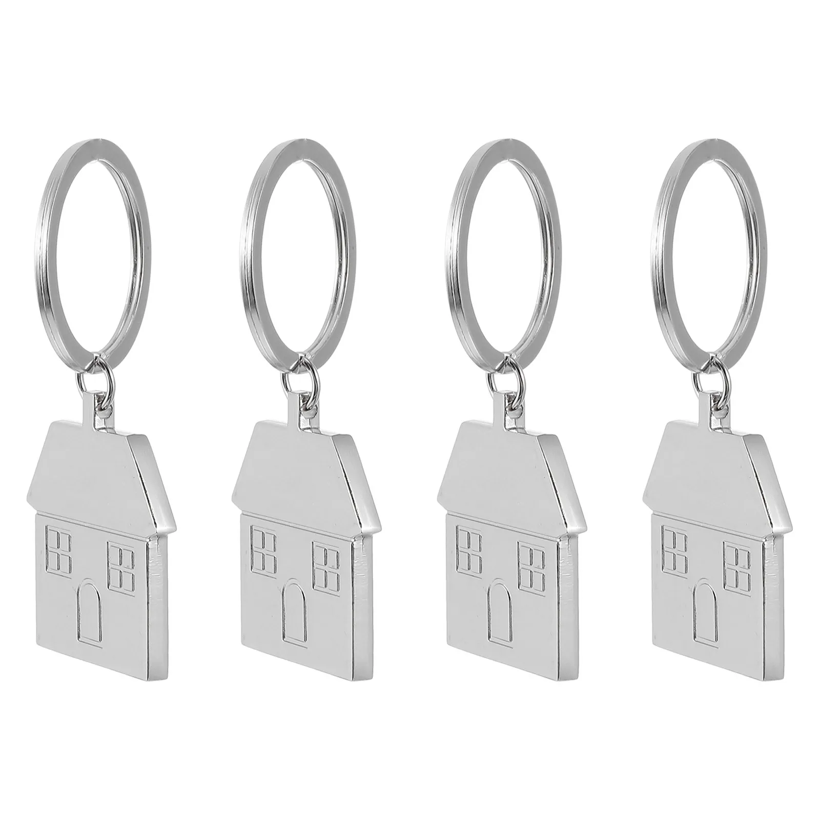 4Pcs Fine Workmanship Keychain Set Comfortable Feel Hanging Keychain for Keys Bags Cars Home Decoration Housewarming Key