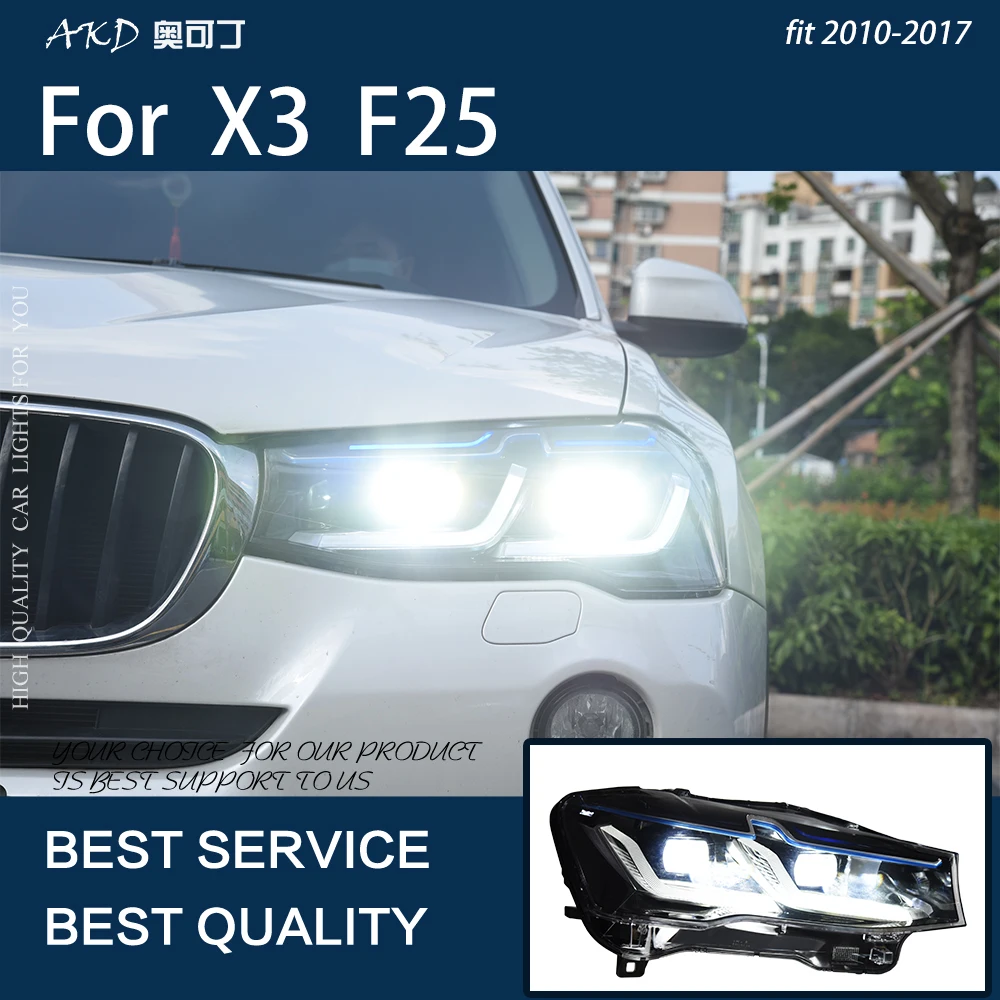 

Car Lights for X3 F25 2010-2017 X4 F26 LED Auto Headlight Assembly Upgrade Newest M5 Competition Design LHD RHD Tool Accessories