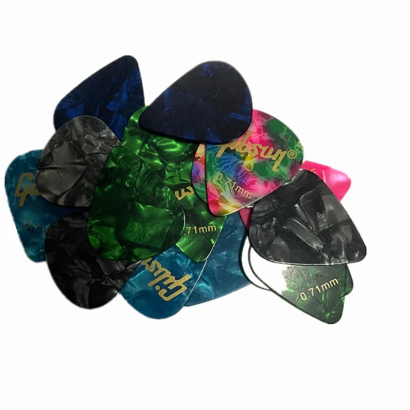 10 / 50 / 100 Pcs Celluloid Pick Acoustic Picks 0.46 - 0.96mm Guitar Picks Plectrum Electric Smooth Guitar Accessories