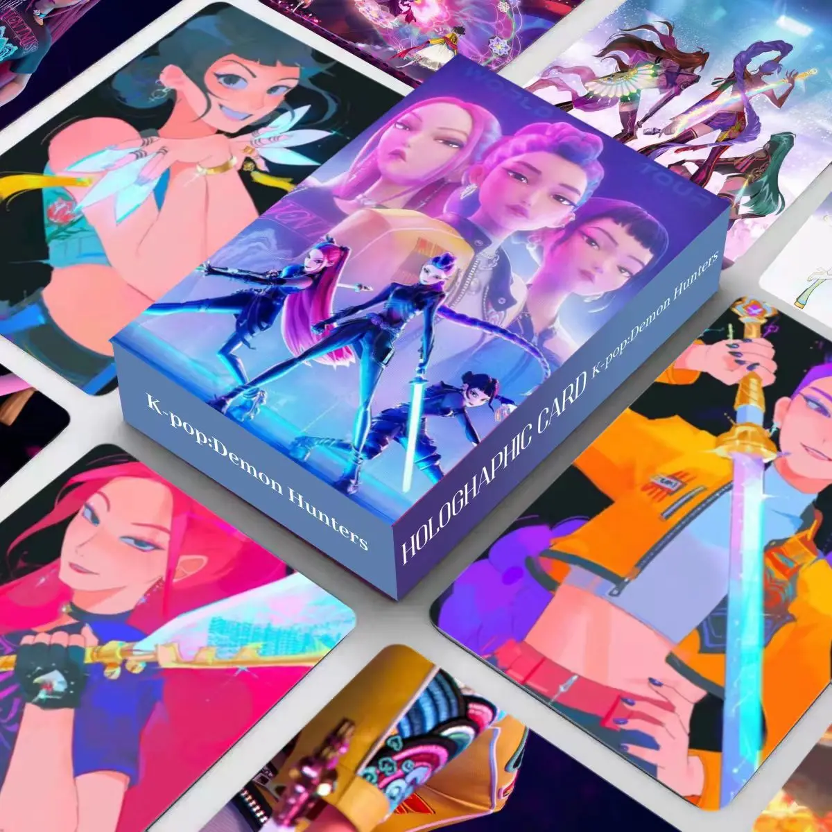 30pcs/set Kpop Demon Hunters Laser Card for Boys Girls Anime Collectible Cards Fashion LOMO Small Cards for Fans Birthday Gifts