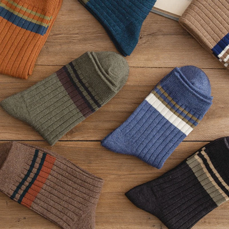 6/12 คู่ Unisex สีทึบลายกลางถุงเท้า Breathable เหงื่อดูดซับกลิ่นนุ่มสบายคู่สบายๆถุงเท้า