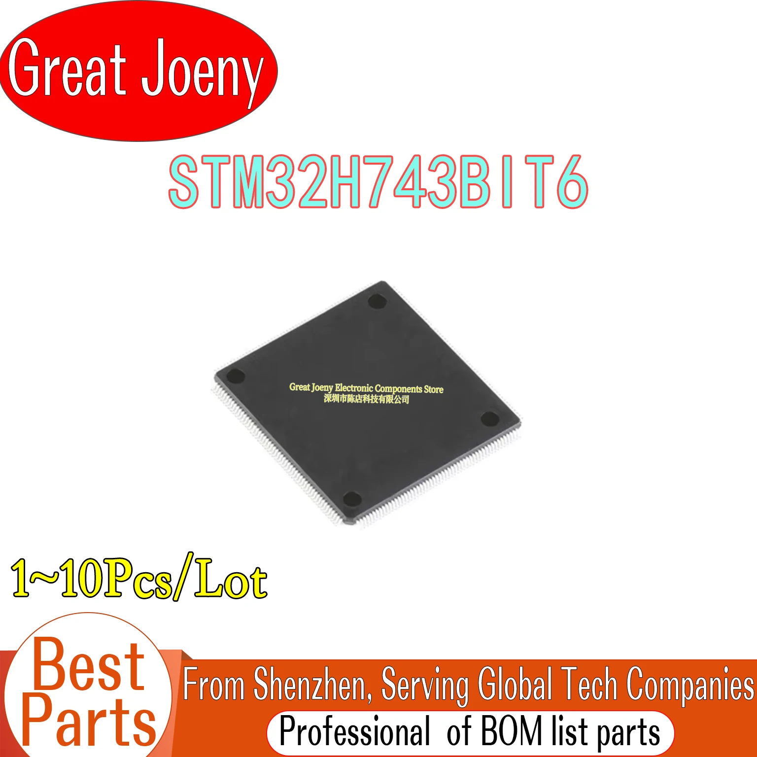(1-10 Piece)100% New STM32H743 STM32H743BIT6 IC MCU Chipset LQFP-208