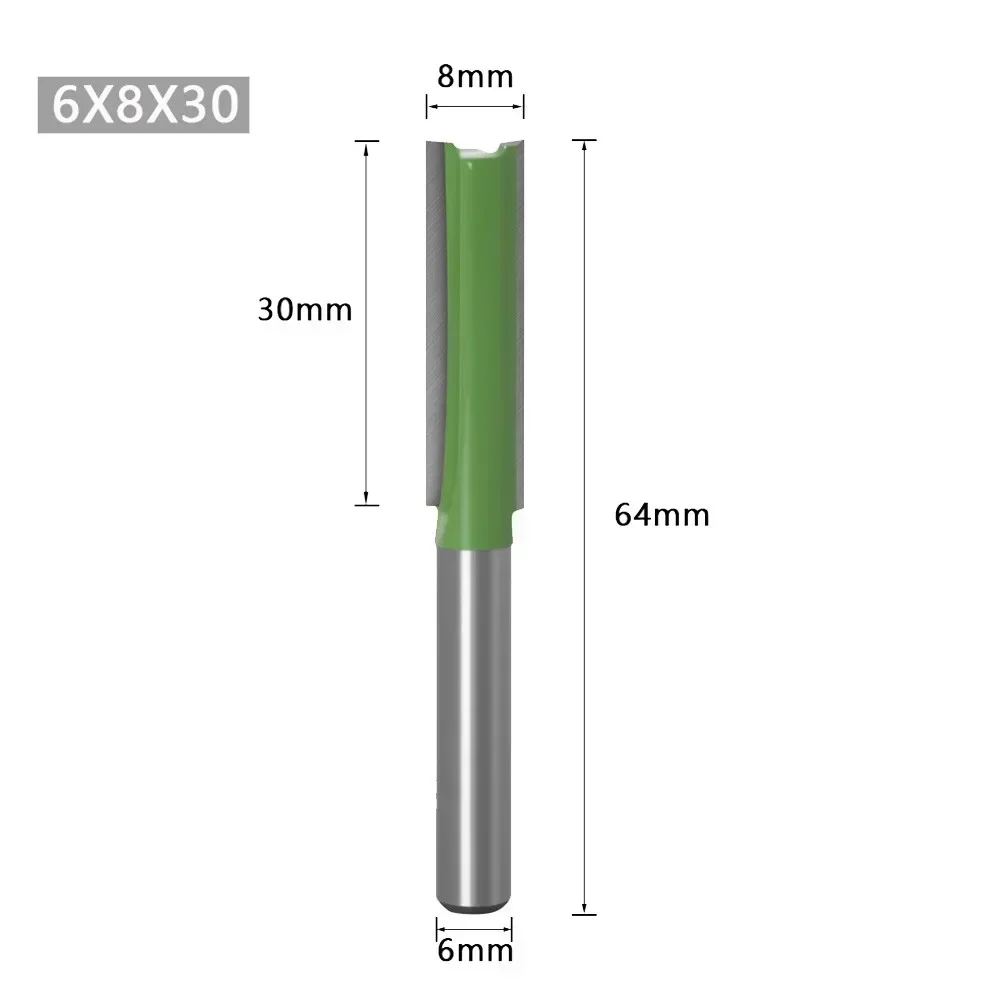6mm haste fresa escultura em madeira única flauta dupla reta roteador bit alto gancho ângulos de cisalhamento permitir qualidade industrial