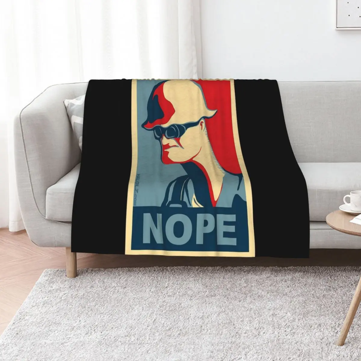 

Team Fortress 2 - Engineer Nope Throw Blanket Plush decorative christmas decoration Camping Blankets