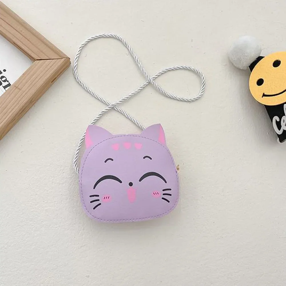 New Cartoon Fashion Children's Bag Cute Cat Leisure Crossbody Kindergarten Baby Coin Purse Cartoon Sweet Small Bag Children Hand