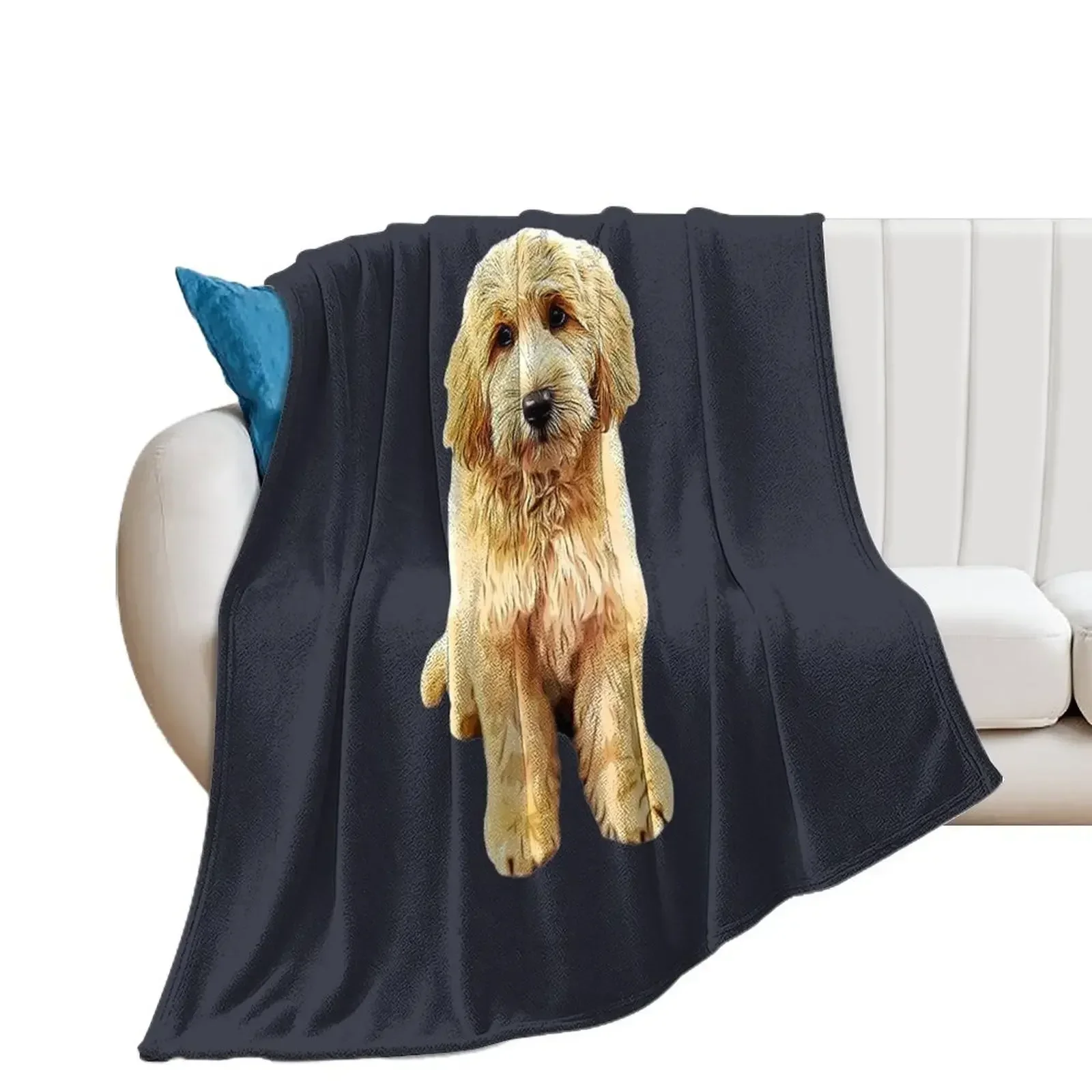 

Goldendoodle Cute Puppy Eyes! Throw Blanket Decorative Sofa Kid'S Blankets