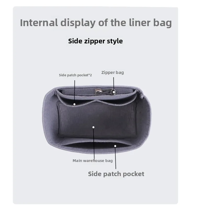 Applicable to Here0mes garden bag liner mini mini garden pat0rty23 inner bag lining zipper bag thin