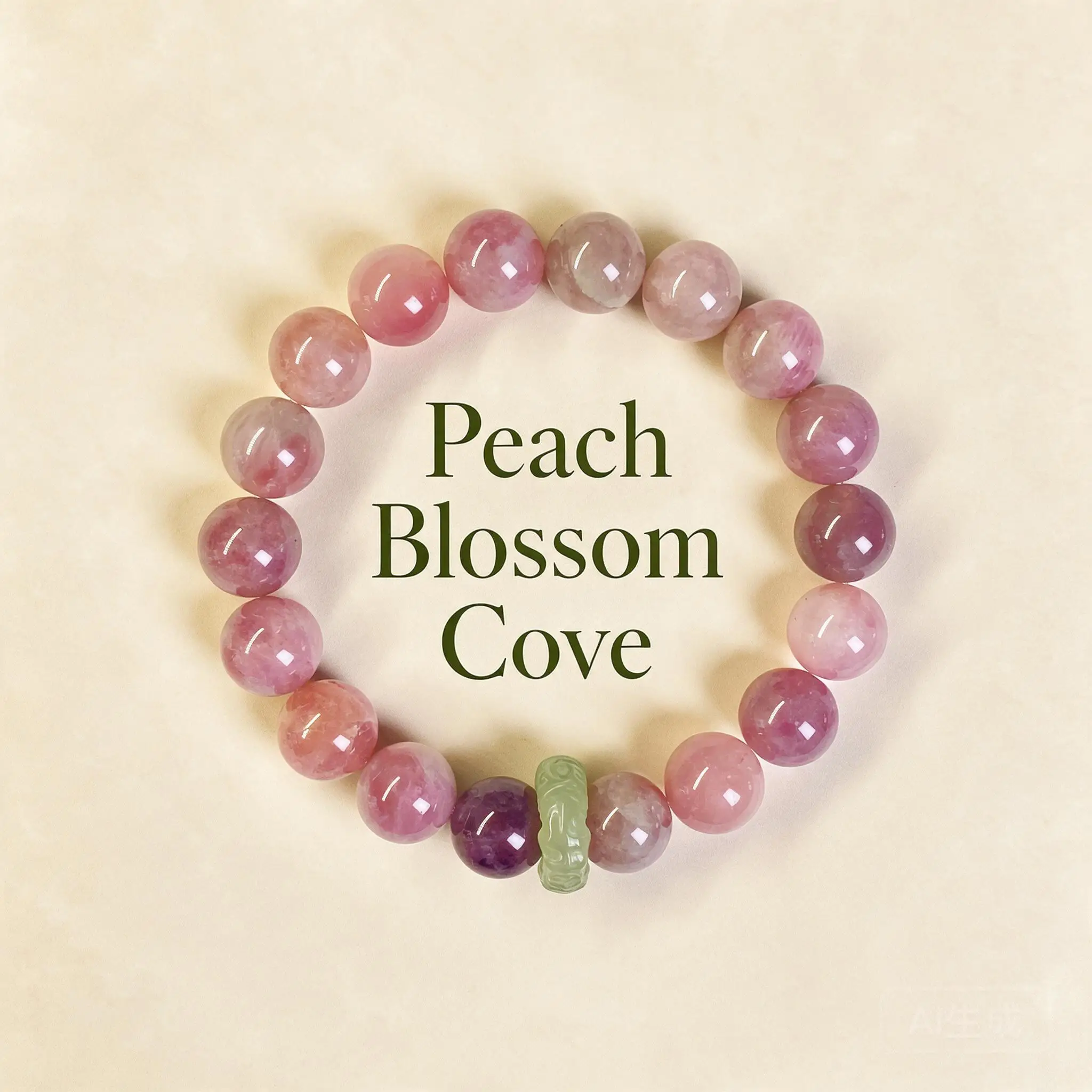 Chinese Style Natural Purple Rose Quartz Hetian Jade Handstring Bracelet For Women Lucky Blessing Attract Love Good Luck Jewelry