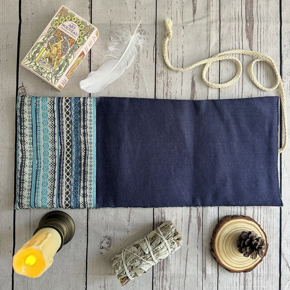Fantasy Party Tarot Karte Aufbewahrungstasche Sonne & Mond Hexe Katzen Wickeltasche Tarot Tuch für Wahrsagerei Aufbewahrungstasche Halloween Dekor