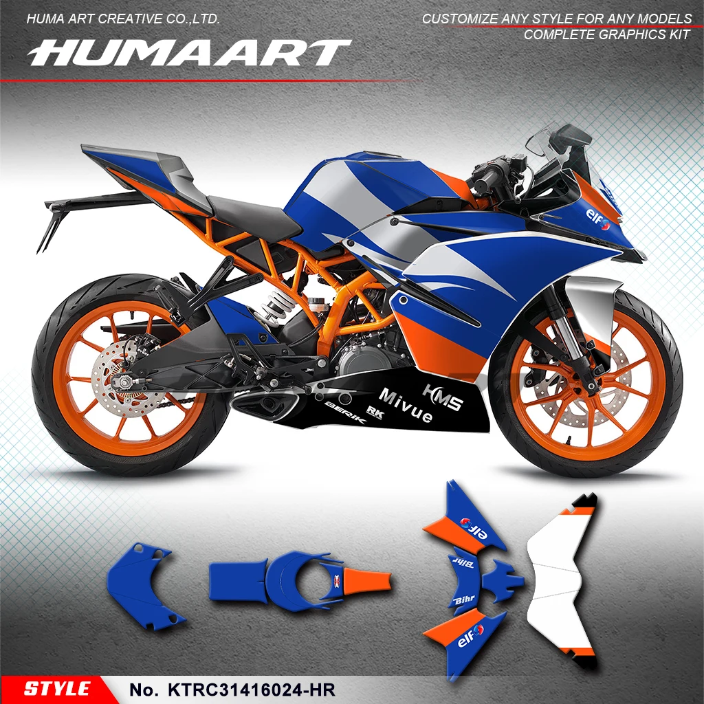 

Виниловые наклейки на мотоцикл HUMAART для KTM RC 125 200 RC125 RC200 2014 2015 2016