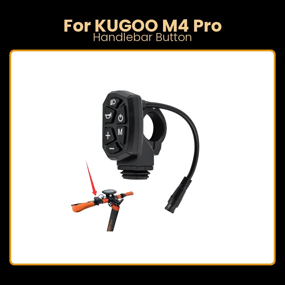 7 Pin Waterproof Horn Button Handlebar Light Control Mode Switch For KUGOO M4 Pro / M4 Electric Scooter Replacement Parts