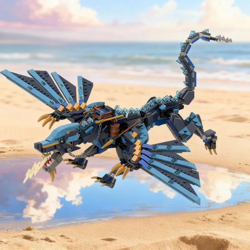 

843pcs MOC Ninjia Lightning Dragon Model Building Blocks Architecture DIY Creative Idea Education Christmas Gift Toys Brick