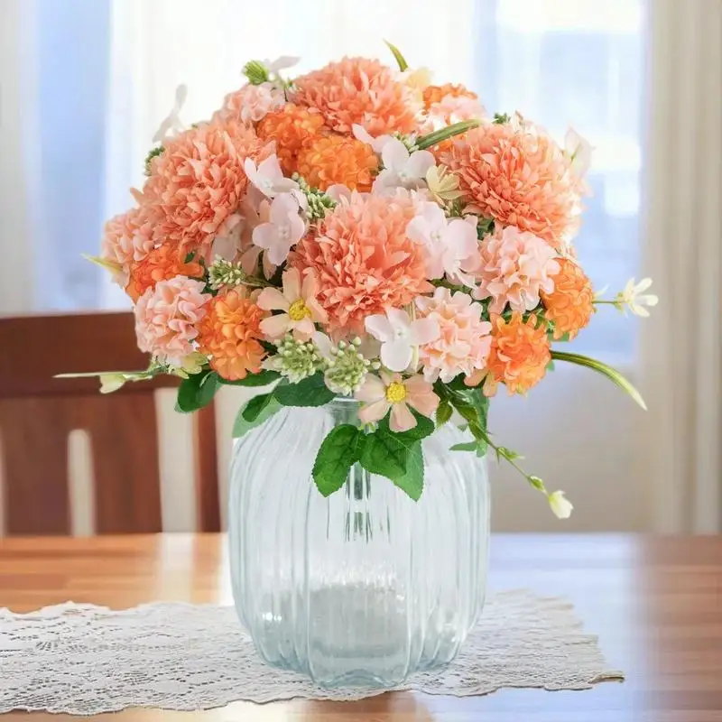 Композиция гортензий из искусственных роз, свадебный букет из 1 предмета для свадебного домашнего декора, в помещении и на открытом воздухе