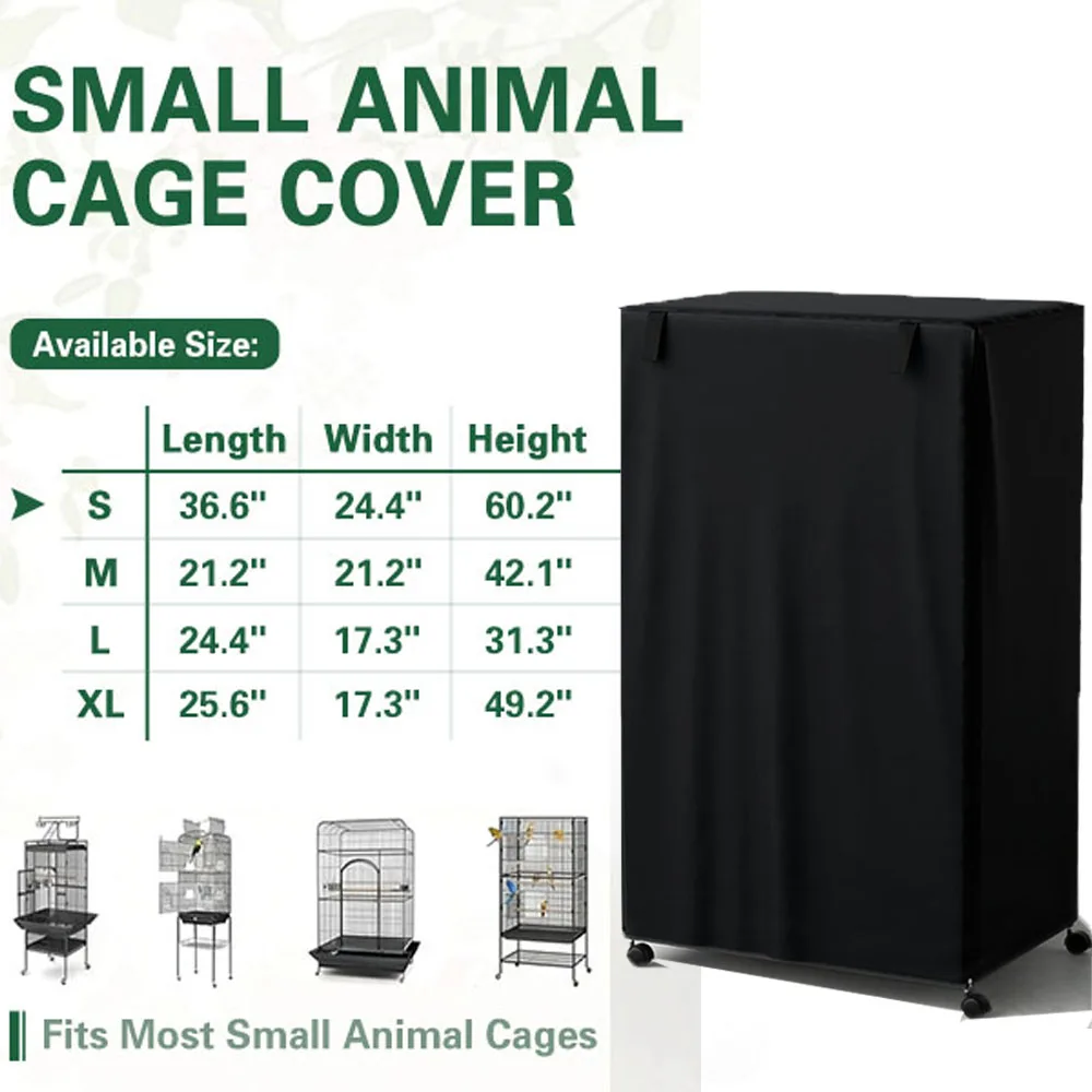 420D Bird Cage Covers for Night Heavy Duty & Waterproof Fade-Resistant Pet Bird Cage Cover Accessory for Parakeet ferret Hamster