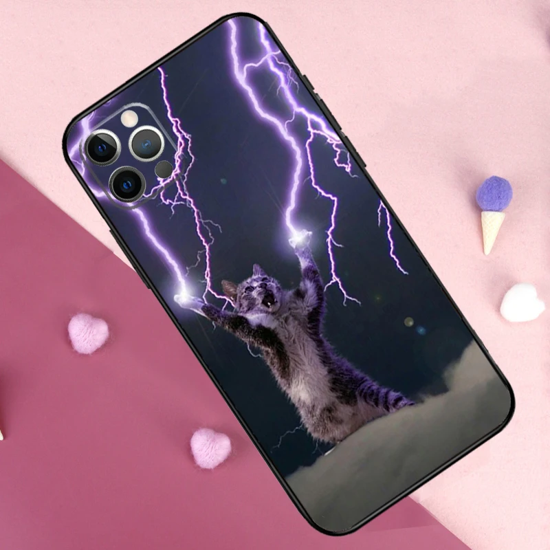 Cat in Space Case For iPhone 15 16 14 Pro Max Plus 13 12 Mini 11 Pro Max X XR XS Max 7 8 Back Cover image 3