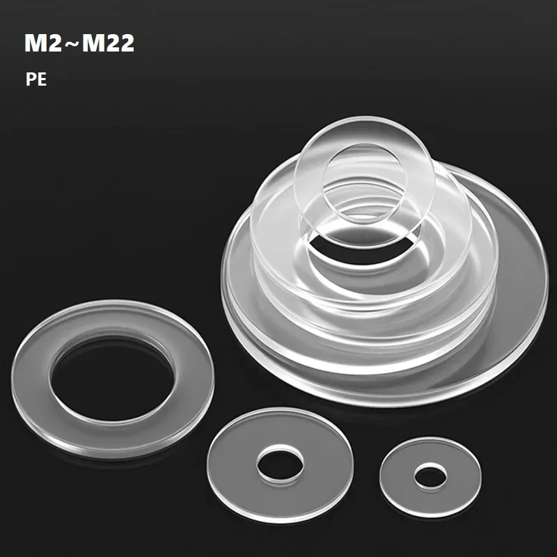 M2-M22 Transparent PVC Waterproof And Leak Proof Sealing Gasket Insulated Screw Circular Plastics Flat Washer