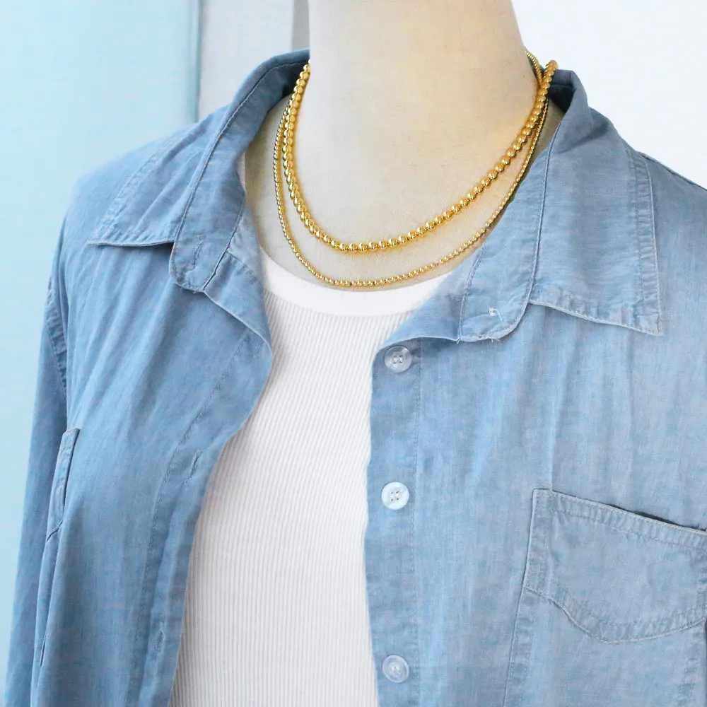 WT-BFN054 WKT 2023 high quality clavicle necklace yellow brass necklace Retro party 18k gold metal design jewelry trend hot