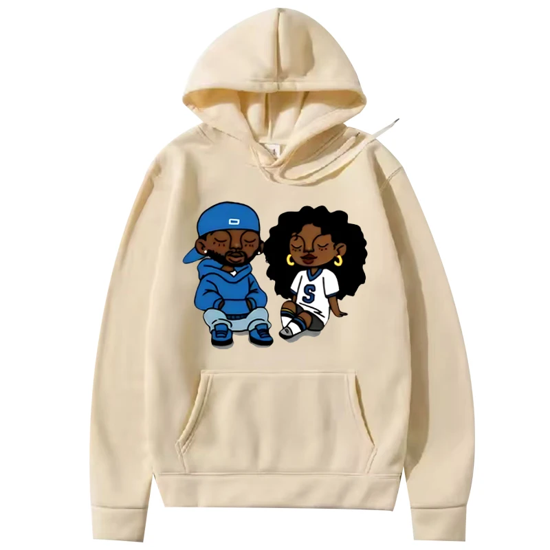 Rapper Kendrick Lamar and SZA II hoodie men women vintage Long sleeve Sweatshirt with print Graphics oversized  hoodie  unisex