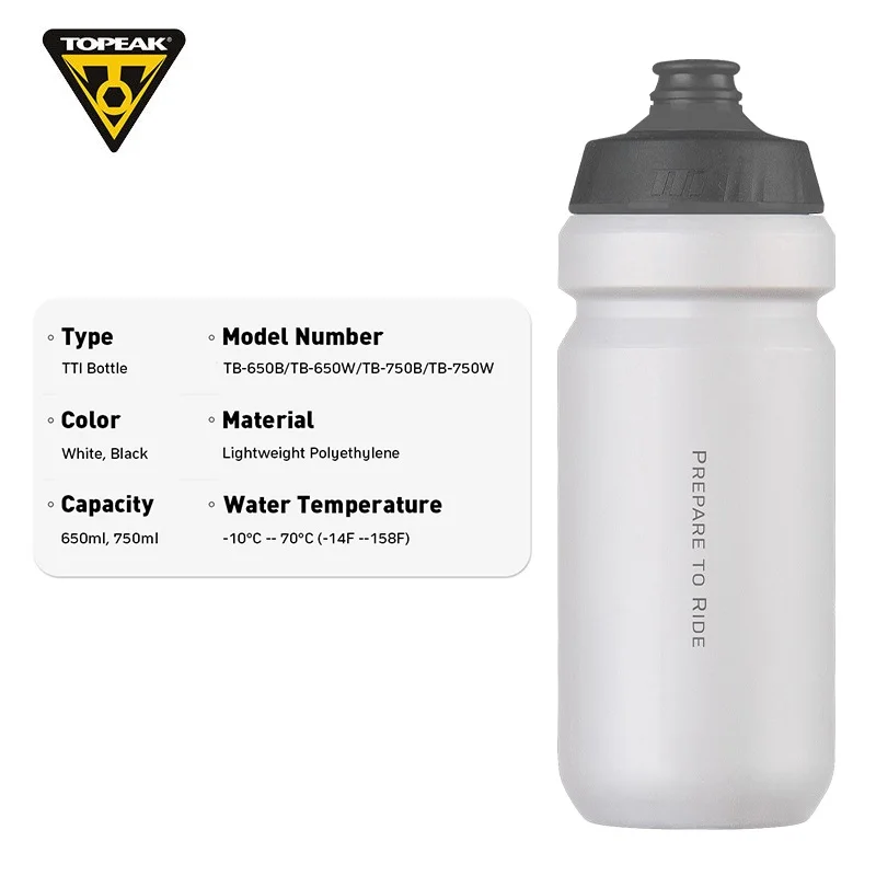 Topeak TPR Nozzle BPA-free Road Cycling Water Bottle Jet Valve Squeezable 650ml 750ml Outdoor Sports Water Bidon Bicycle Bottle