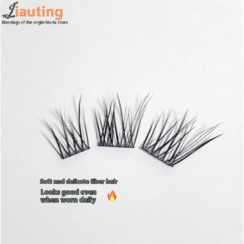 3/10 Rows Charming False Eyelashes Slanted Flying Flurry Fake Eyelash Natural Segmented Long Lashes Extension Makeup Tools