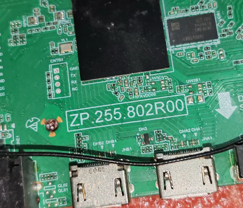 Placa base de TV de red WiFi tres en uno, foto física, probada para 36-62v, 600Ma, 25w (máx.), ZP.255.802R00