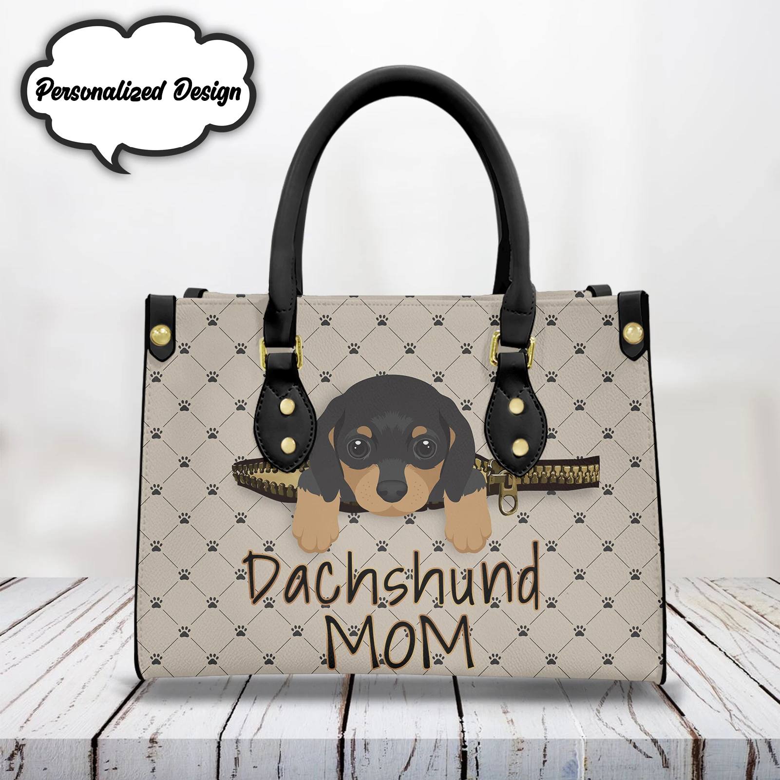 Dog Lovers Handbags for Women Ladies Shih Tzu/Dachshund Tote Bag Boston Terrier Handbag Personalized Dog Breed Bolsas Para Mujer