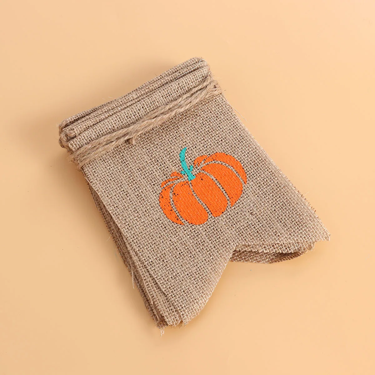 

3.5m Burlap Happy Fall Bunting Banner Thanksgiving Party Decoration Garland Pumpkin Design Happy Fall Banner