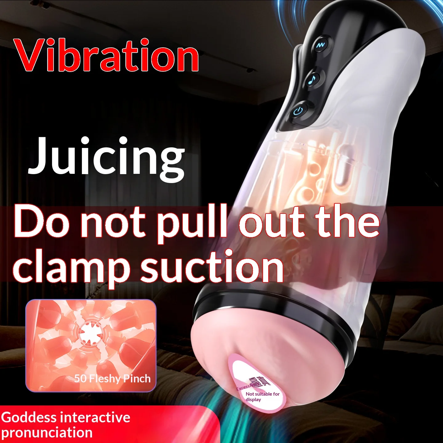 Male Masturbator Sucking Vibration Blowjob Machine Heating Pussy Penis Pump Masturbation Cup Sex Toys for Men Supplies