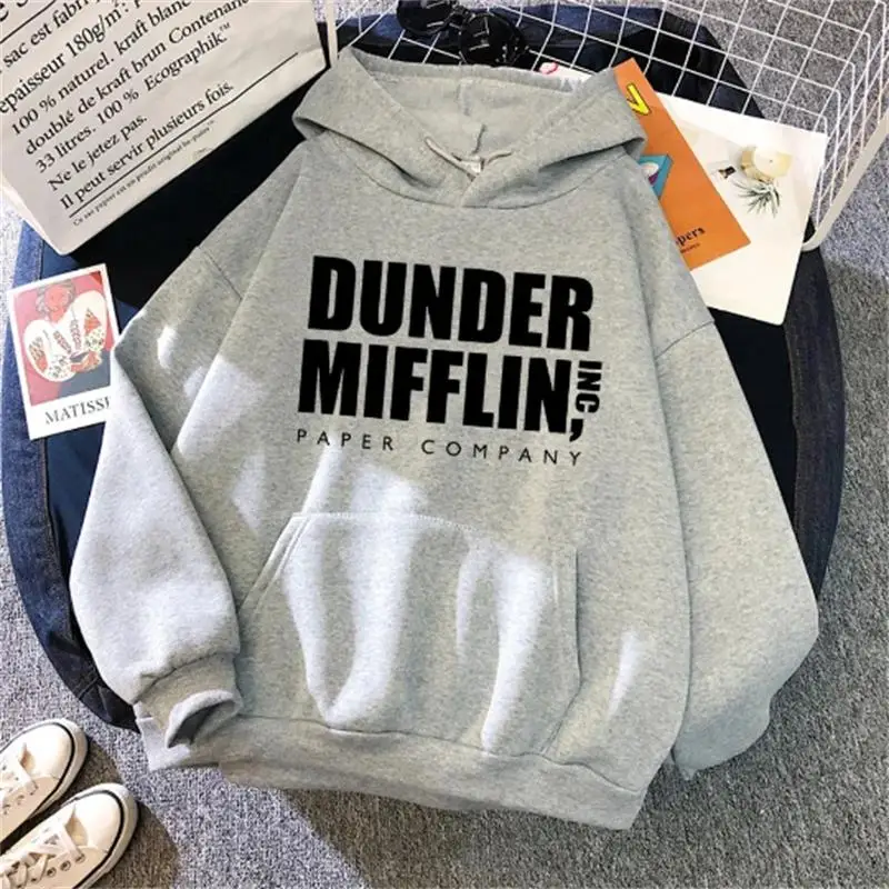 

Dwight Schrute Hoodies para homens e mulheres pulôver casual suéter com capuz Office Dunder Mufflin CCC sweatshirtspapel