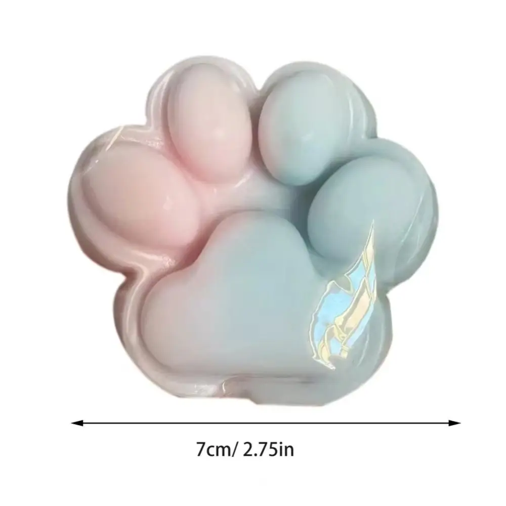 Cute Kneading Cat Paw Squeeze Toy Soft Silicone Cat Paw Fidget Toy Pink&blue Colorful Cat Paw Pinch Toy Children